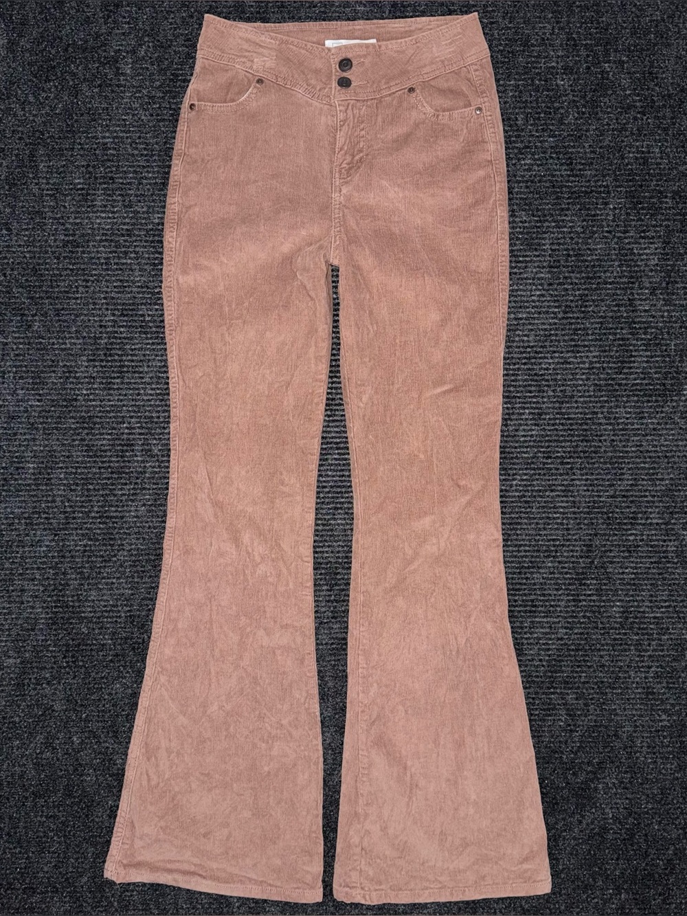 Corduroy Flare Pants High Rise Light Brown Women’s 5 / 27 Boho 70s Retro